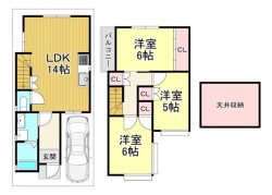 令和1年10月リノベーション済みです！
1BOX駐車可能のスペース♪
たっぷり収納ができる天井収納あり♪