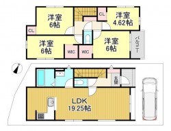 阪急桂駅徒歩約11分！
周辺に買い物施設が充実♪
前道広々で駐車楽々です！
WIC2ヵ所付です♪