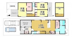 阪急桂駅徒歩約12分！
アウトドアリビングで開放的な空間♪
大空間収納庫やWICなど収納スペース充実♪
敷地内には2台駐車可能です！

