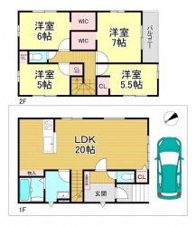 広々20帖のLDK！
WIC2ヶ所あり・収納スペースたっぷり！
阪急京都線・JR京都線2路線利用可能♪