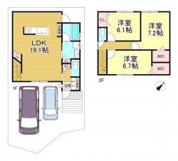 WIC2ヶ所あるので、収納が楽々!
家族の会話が増えるリビング階段!
幼稚園・小学校は徒歩10分圏内♪