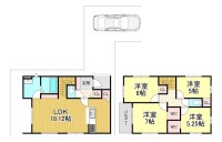 広々18帖以上のLDKにゆとりのある各居室にはWICなど収納スペース充実♪
ZEH水準省エネ住宅で光熱費を抑えやすい!
敷地内駐車付きです♪