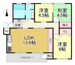 フルリノベーション済みの3LDKのお部屋♪
阪急長岡天神駅徒歩圏内！
南向きバルコニーで陽当り、通風良好です！
