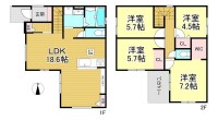 駐車場2台付き、来客時も安心！
ウォークインクローゼットあるので、収納が楽々♪

