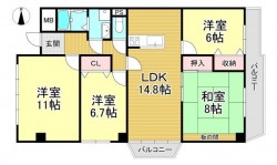 R8年1月リフォーム済み！
採光・通風良好な角部屋！
