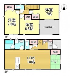駐車2台可能◎
全居室収納付き・収納が楽々！
タタミコーナー付き！