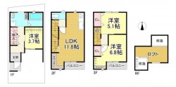  阪急・JR2沿線利用可能！
第3向陽小学校まで徒歩3分！
南向きにつき、陽当り良好です◎