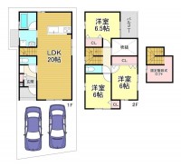  JR・阪急2沿線利用可◎
駐車2台可！
全居室6帖以上！
