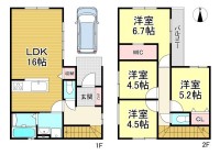 阪急・JR2沿線利用可能!
小学校まで徒歩10分!
開放感あふれるキッチンで、毎日をもっと豊かに♪