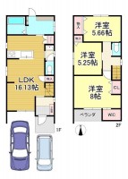 駐車2台可能!
松尾小学校まで徒歩3分!
南向き!日当たり良好◎